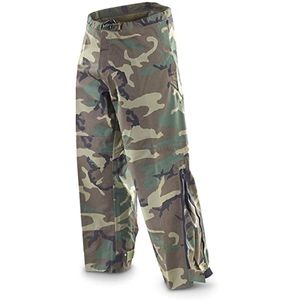 US Military Camo Gortex Weatherproof Pants M Long